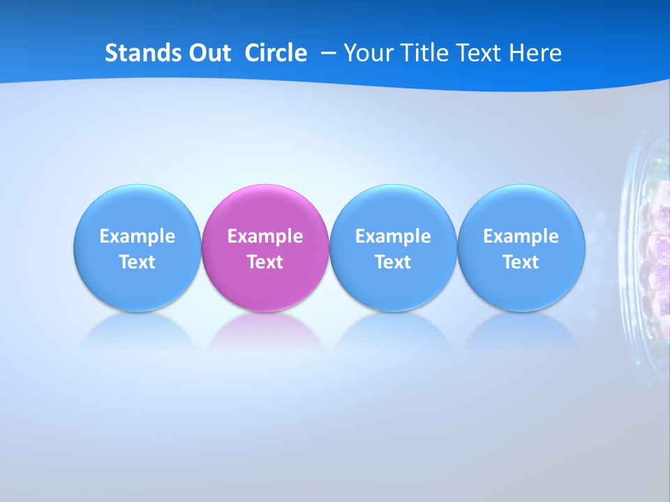 A Blue And White Background With Some Lights PowerPoint Template