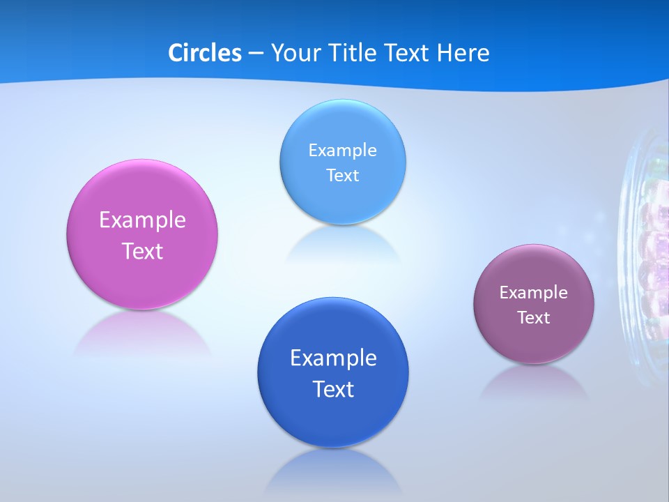 A Blue And White Background With Some Lights PowerPoint Template