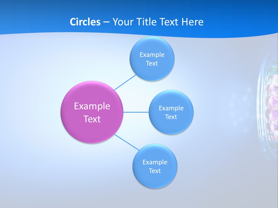 A Blue And White Background With Some Lights PowerPoint Template