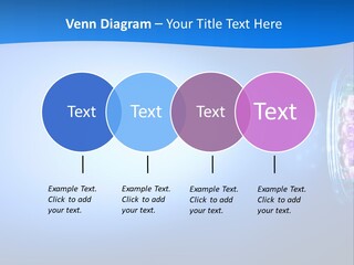 A Blue And White Background With Some Lights PowerPoint Template
