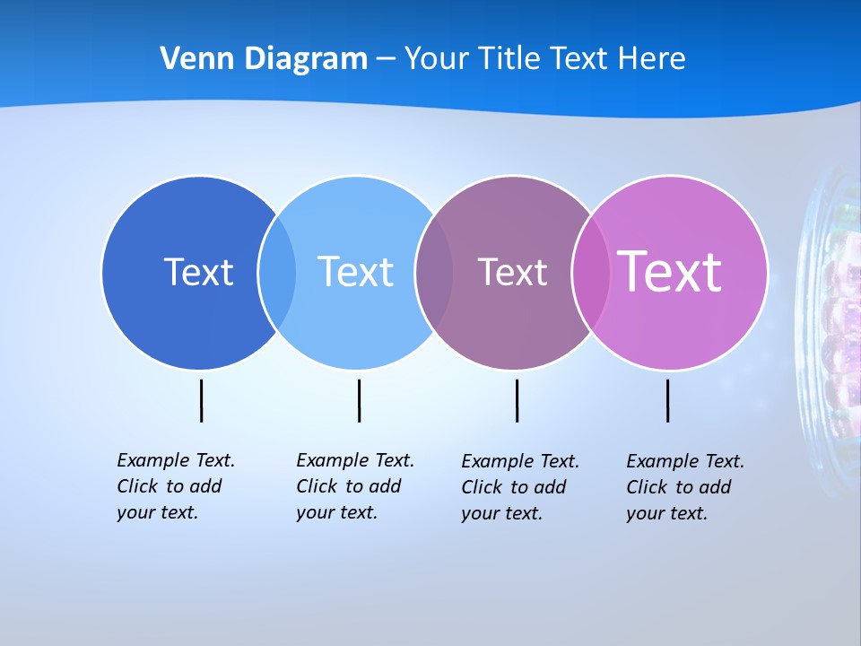 A Blue And White Background With Some Lights PowerPoint Template