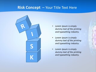 A Blue And White Background With Some Lights PowerPoint Template