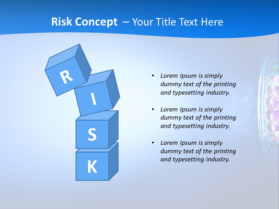 A Blue And White Background With Some Lights PowerPoint Template