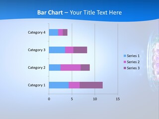 A Blue And White Background With Some Lights PowerPoint Template