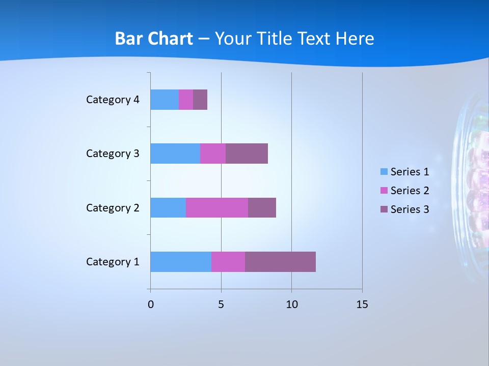 A Blue And White Background With Some Lights PowerPoint Template