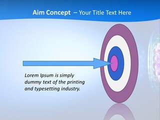 A Blue And White Background With Some Lights PowerPoint Template