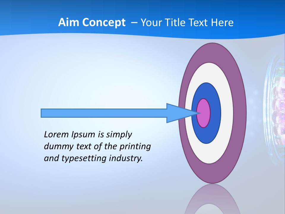 A Blue And White Background With Some Lights PowerPoint Template