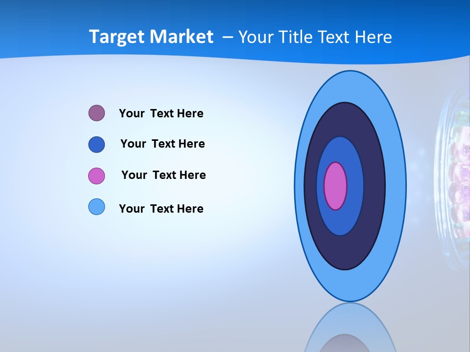 A Blue And White Background With Some Lights PowerPoint Template