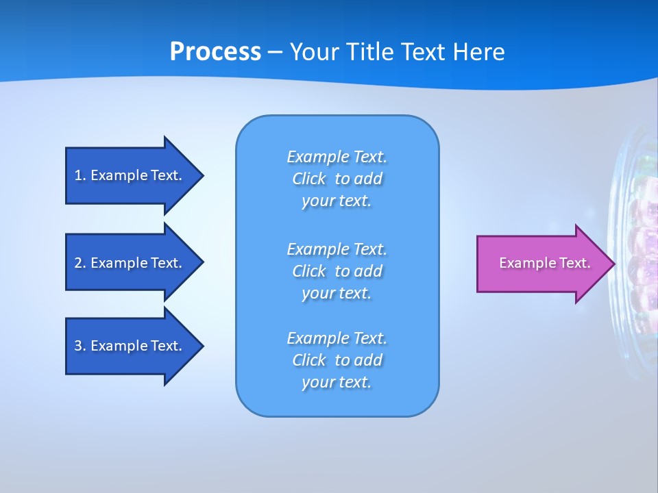 A Blue And White Background With Some Lights PowerPoint Template