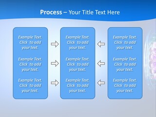 A Blue And White Background With Some Lights PowerPoint Template