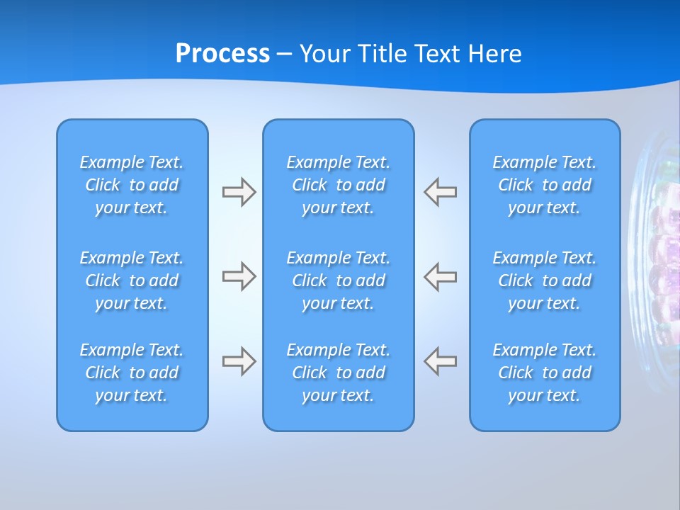 A Blue And White Background With Some Lights PowerPoint Template