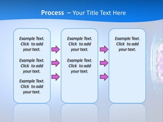 A Blue And White Background With Some Lights PowerPoint Template