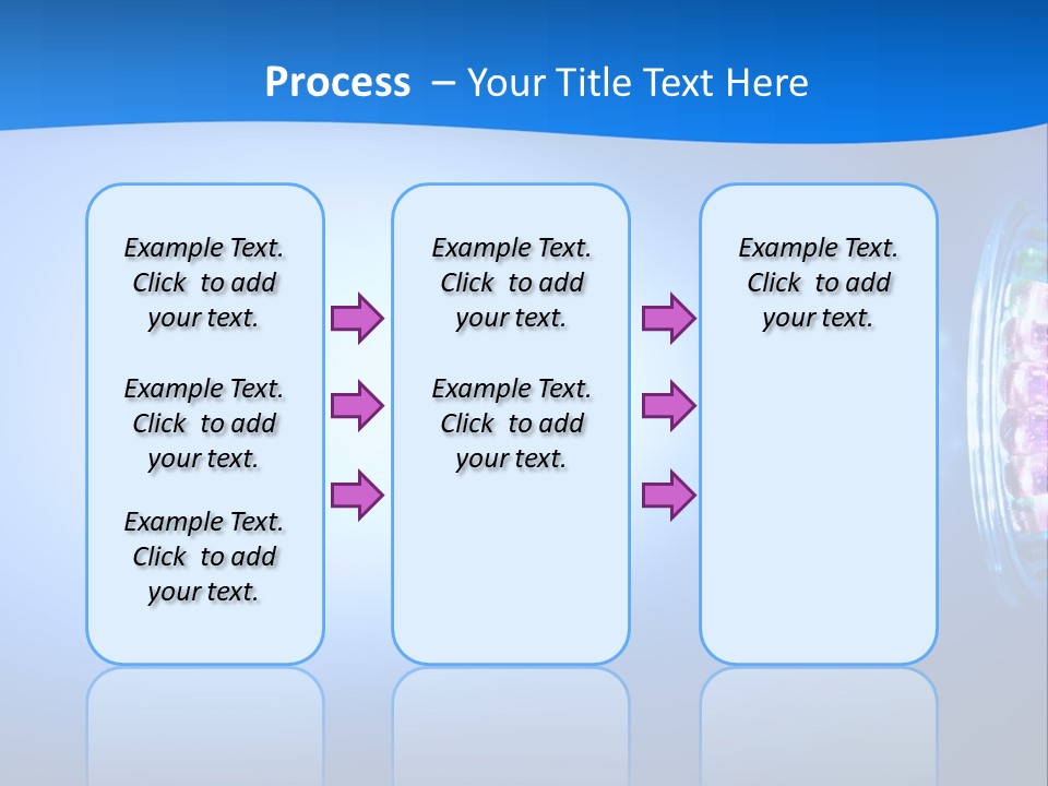A Blue And White Background With Some Lights PowerPoint Template