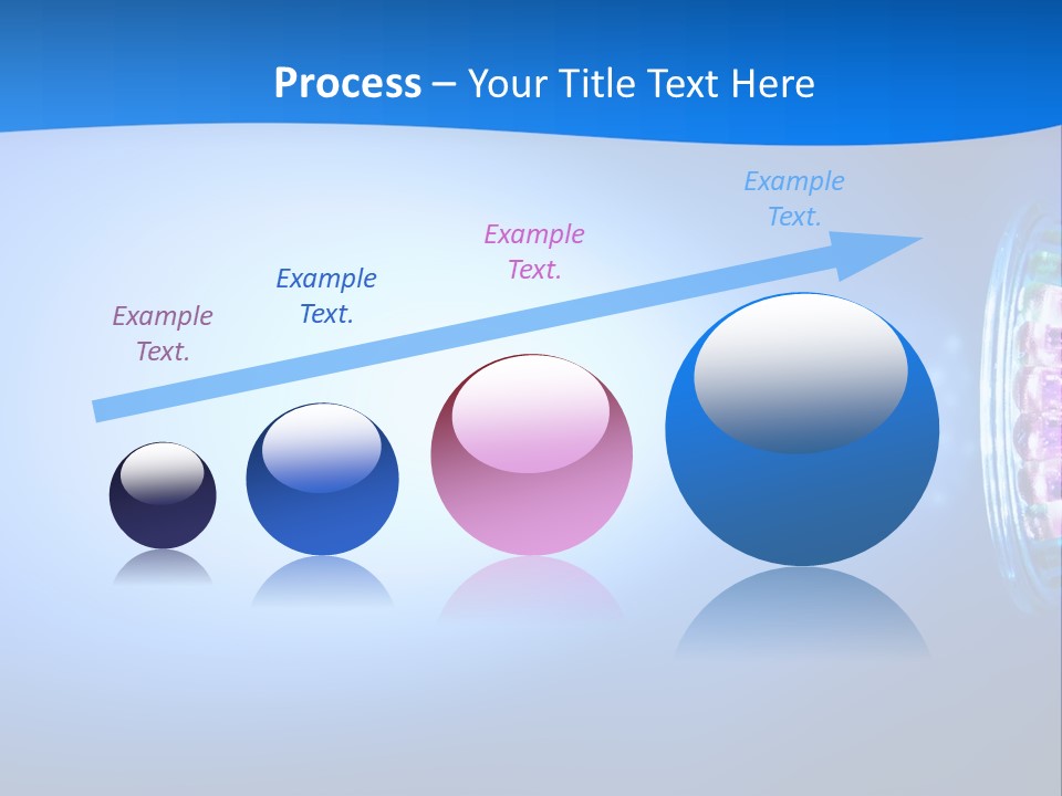 A Blue And White Background With Some Lights PowerPoint Template