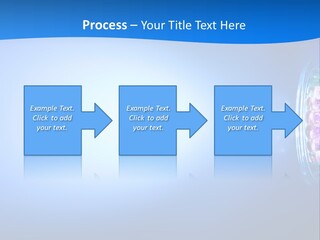 A Blue And White Background With Some Lights PowerPoint Template