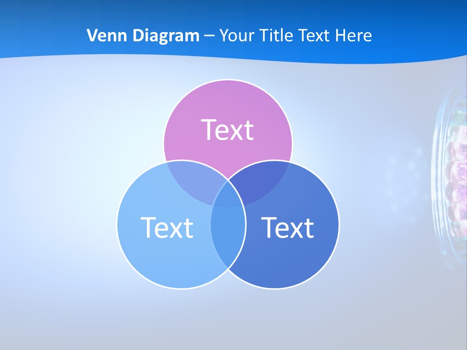 A Blue And White Background With Some Lights PowerPoint Template