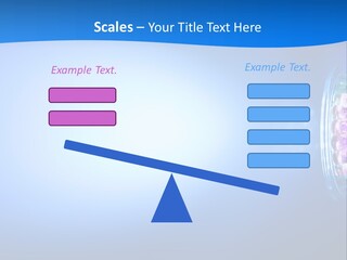 A Blue And White Background With Some Lights PowerPoint Template
