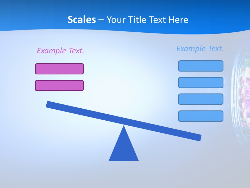 A Blue And White Background With Some Lights PowerPoint Template