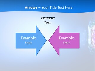 A Blue And White Background With Some Lights PowerPoint Template