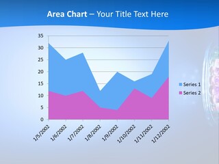 A Blue And White Background With Some Lights PowerPoint Template
