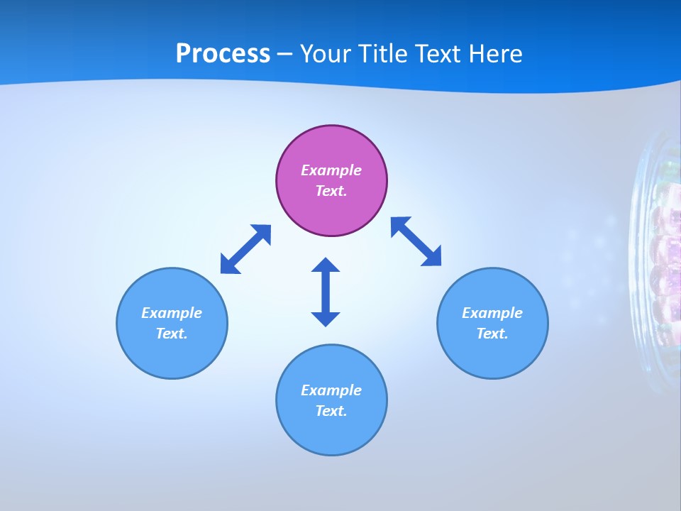 A Blue And White Background With Some Lights PowerPoint Template