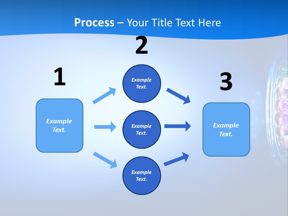 A Blue And White Background With Some Lights PowerPoint Template