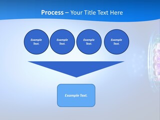 A Blue And White Background With Some Lights PowerPoint Template