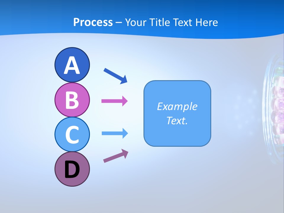 A Blue And White Background With Some Lights PowerPoint Template