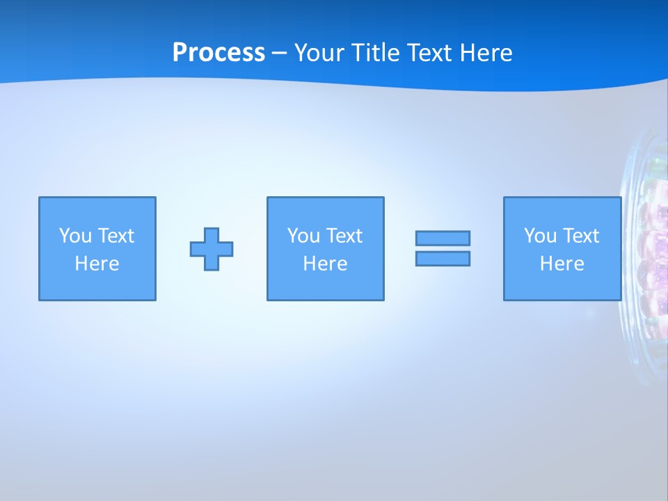 A Blue And White Background With Some Lights PowerPoint Template