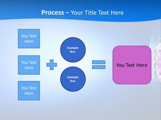 A Blue And White Background With Some Lights PowerPoint Template