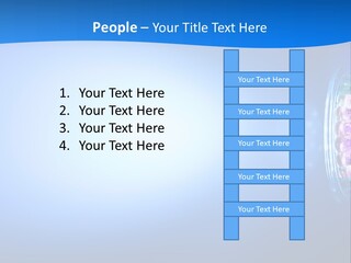 A Blue And White Background With Some Lights PowerPoint Template