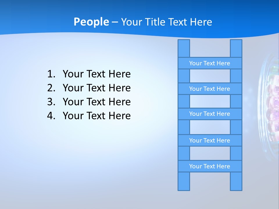 A Blue And White Background With Some Lights PowerPoint Template