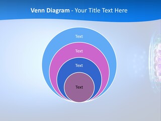 A Blue And White Background With Some Lights PowerPoint Template