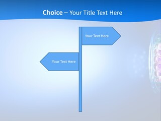 A Blue And White Background With Some Lights PowerPoint Template