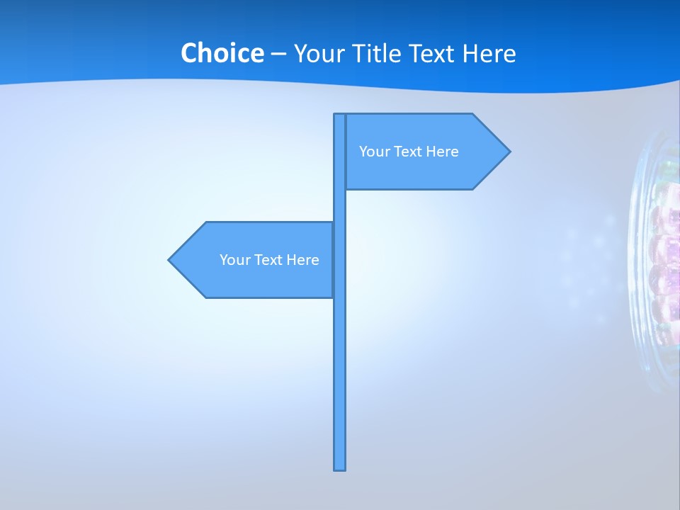 A Blue And White Background With Some Lights PowerPoint Template