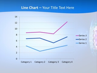 A Blue And White Background With Some Lights PowerPoint Template