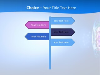 A Blue And White Background With Some Lights PowerPoint Template