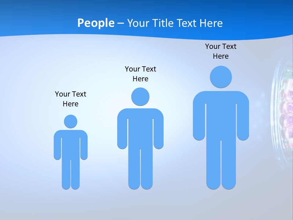 A Blue And White Background With Some Lights PowerPoint Template