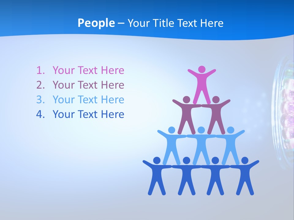 A Blue And White Background With Some Lights PowerPoint Template