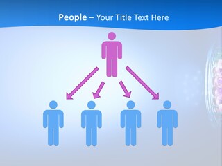 A Blue And White Background With Some Lights PowerPoint Template