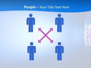 A Blue And White Background With Some Lights PowerPoint Template