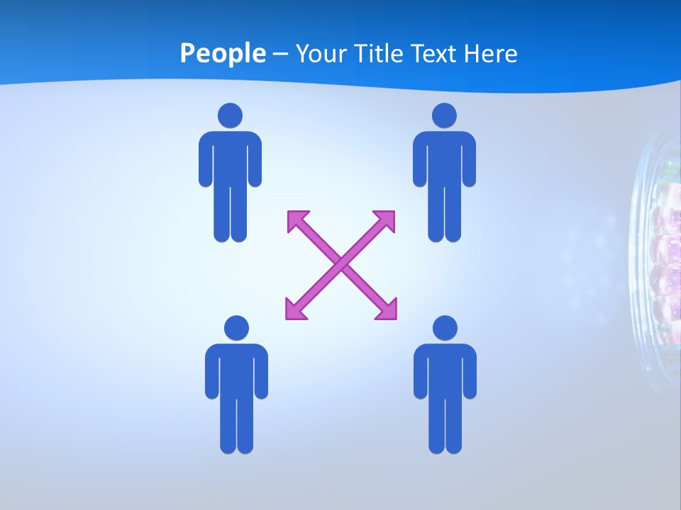 A Blue And White Background With Some Lights PowerPoint Template