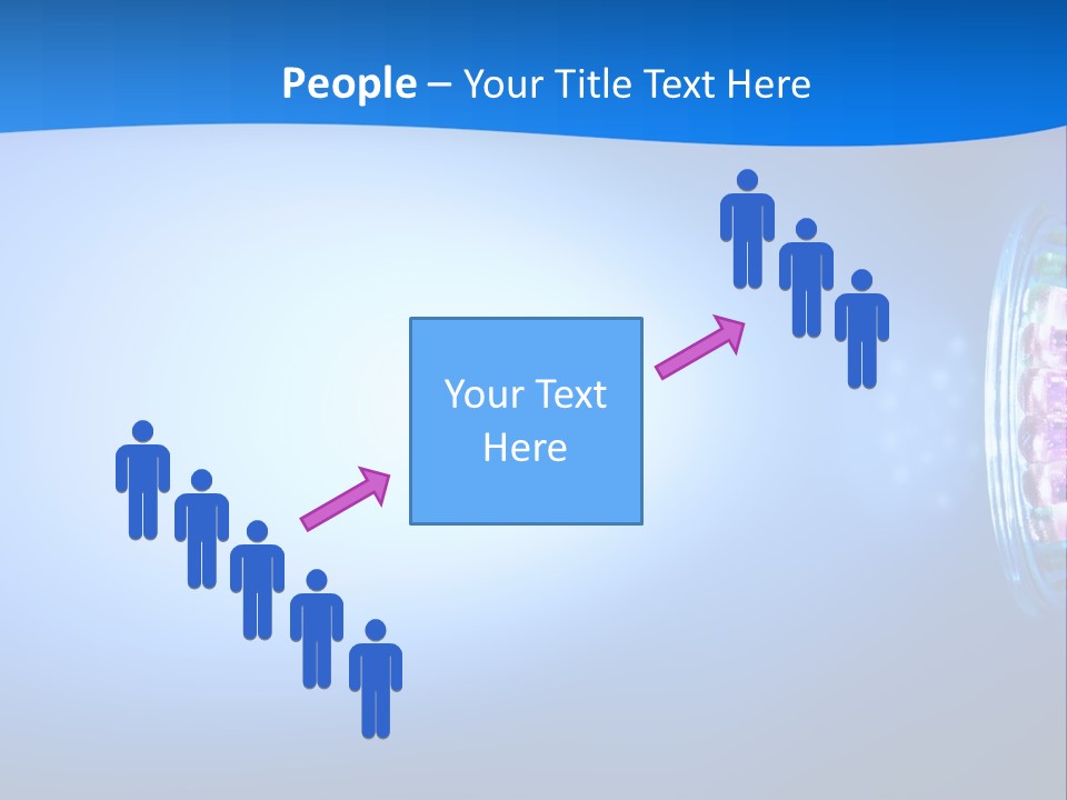 A Blue And White Background With Some Lights PowerPoint Template