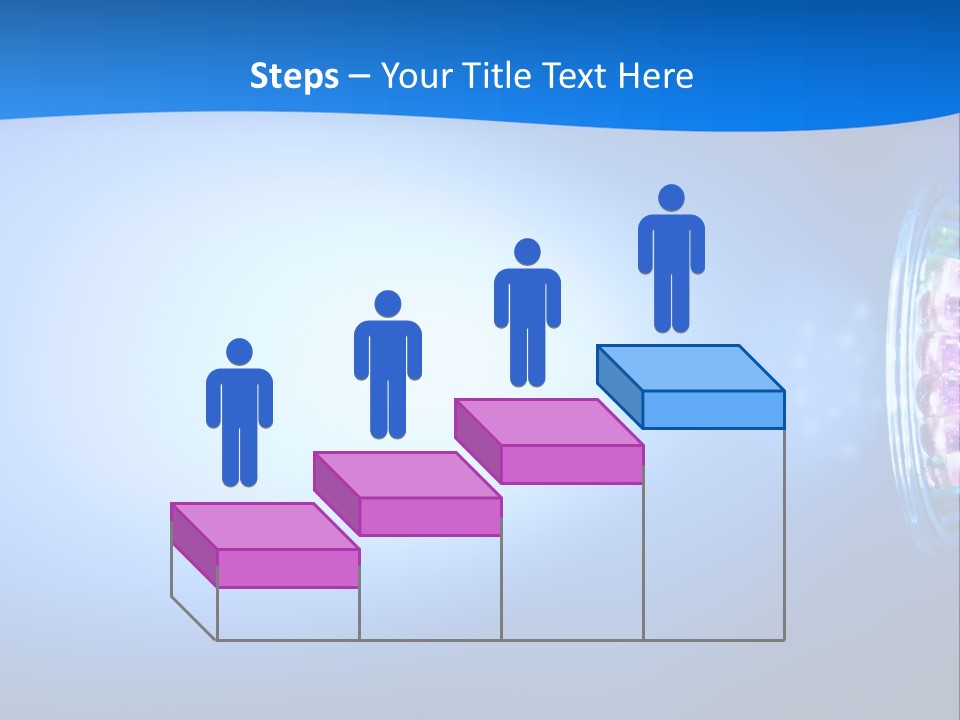 A Blue And White Background With Some Lights PowerPoint Template