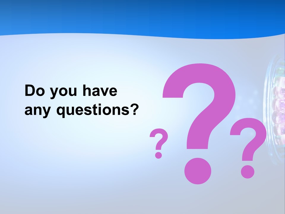 A Blue And White Background With Some Lights PowerPoint Template