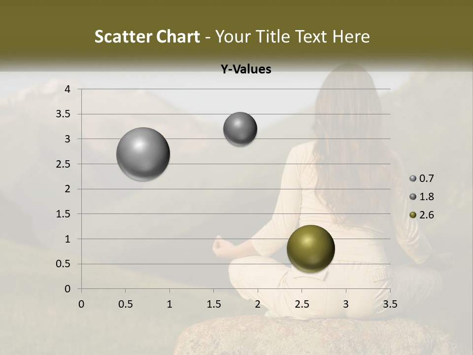 A Woman Sitting On A Rock In The Middle Of A Field PowerPoint Template