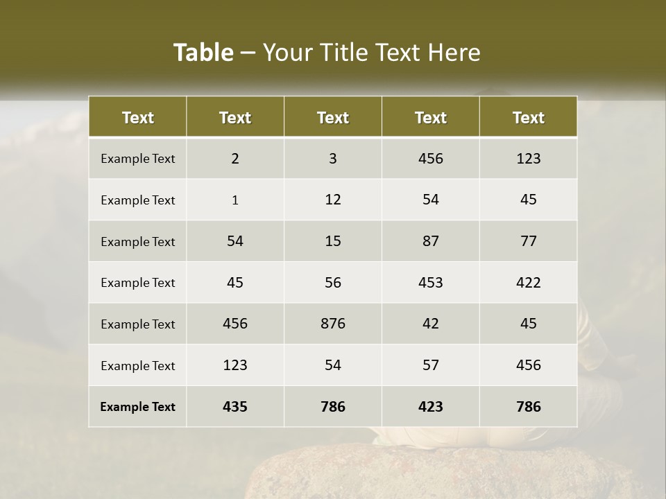 A Woman Sitting On A Rock In The Middle Of A Field PowerPoint Template