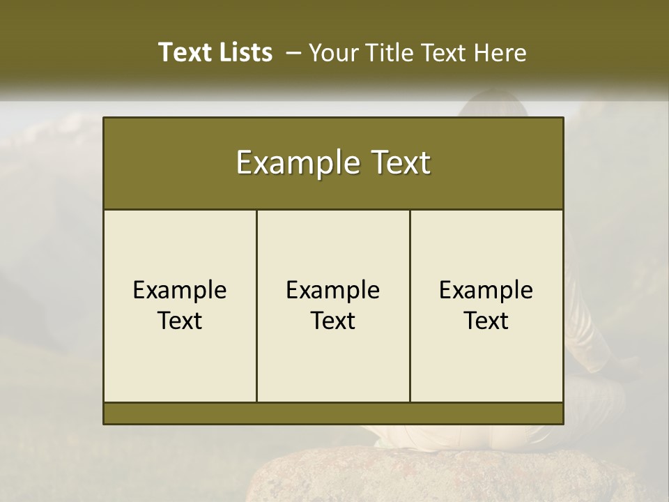 A Woman Sitting On A Rock In The Middle Of A Field PowerPoint Template