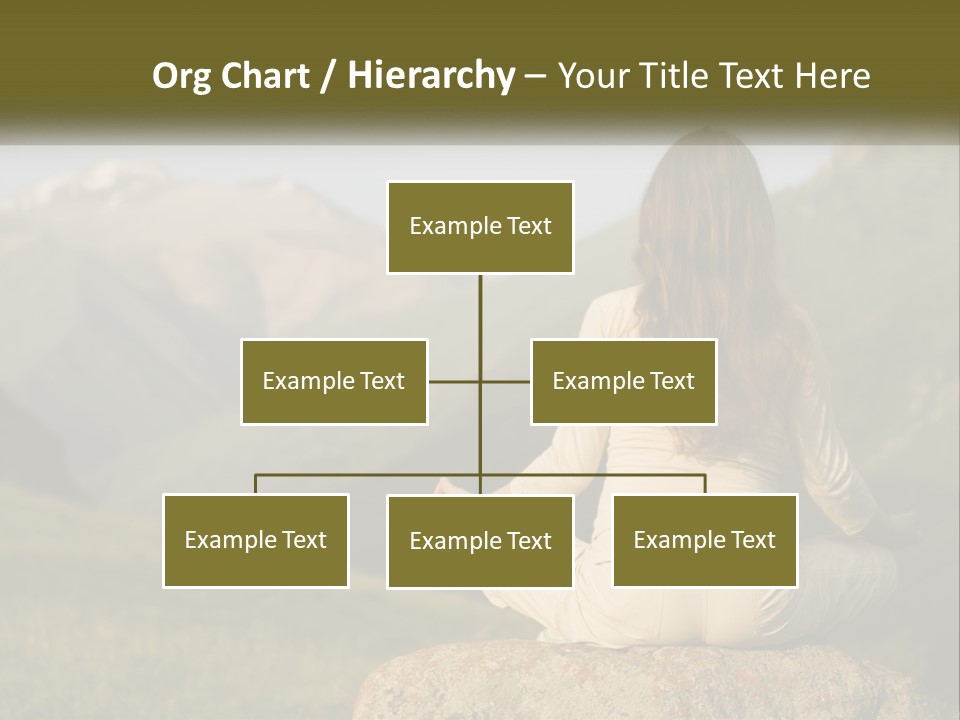 A Woman Sitting On A Rock In The Middle Of A Field PowerPoint Template