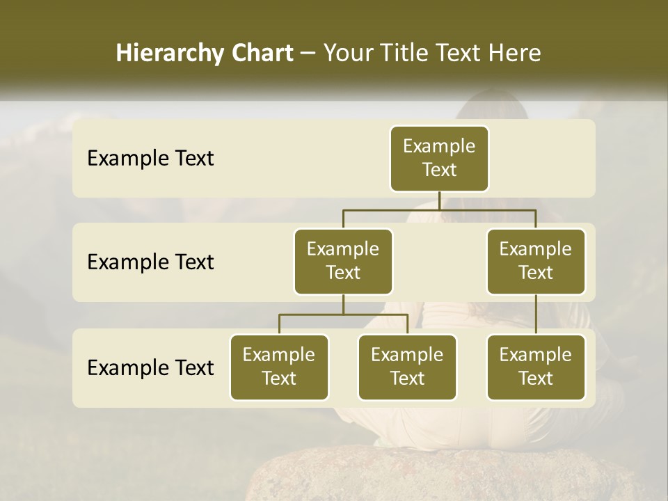 A Woman Sitting On A Rock In The Middle Of A Field PowerPoint Template